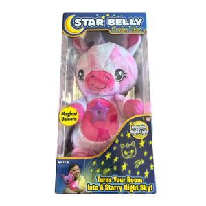 NIB Ontel Star Belly Dream Lites Stuffed Unicorn Night Light Magical Pink/Purple